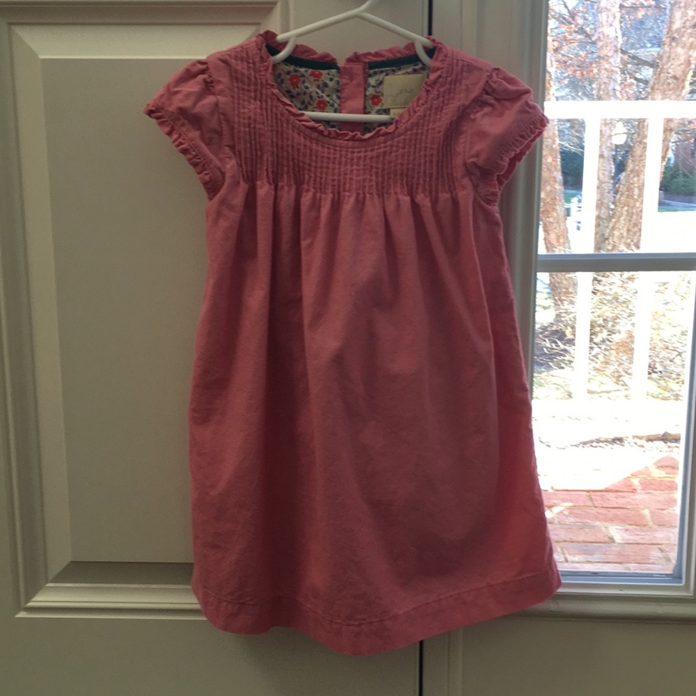 Boden girls pink corduroy dress size 2-3 yrs
